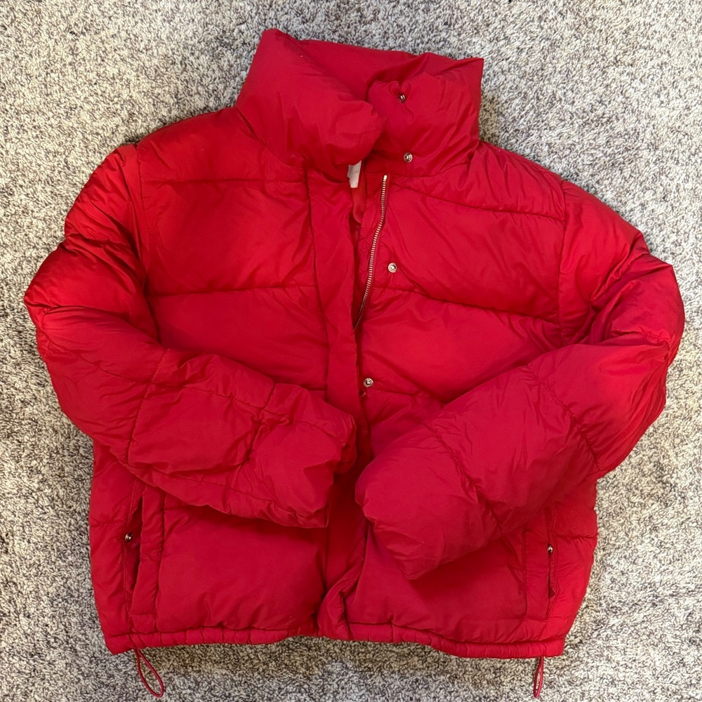 Loft red puffer jacket ❌SOLD❌